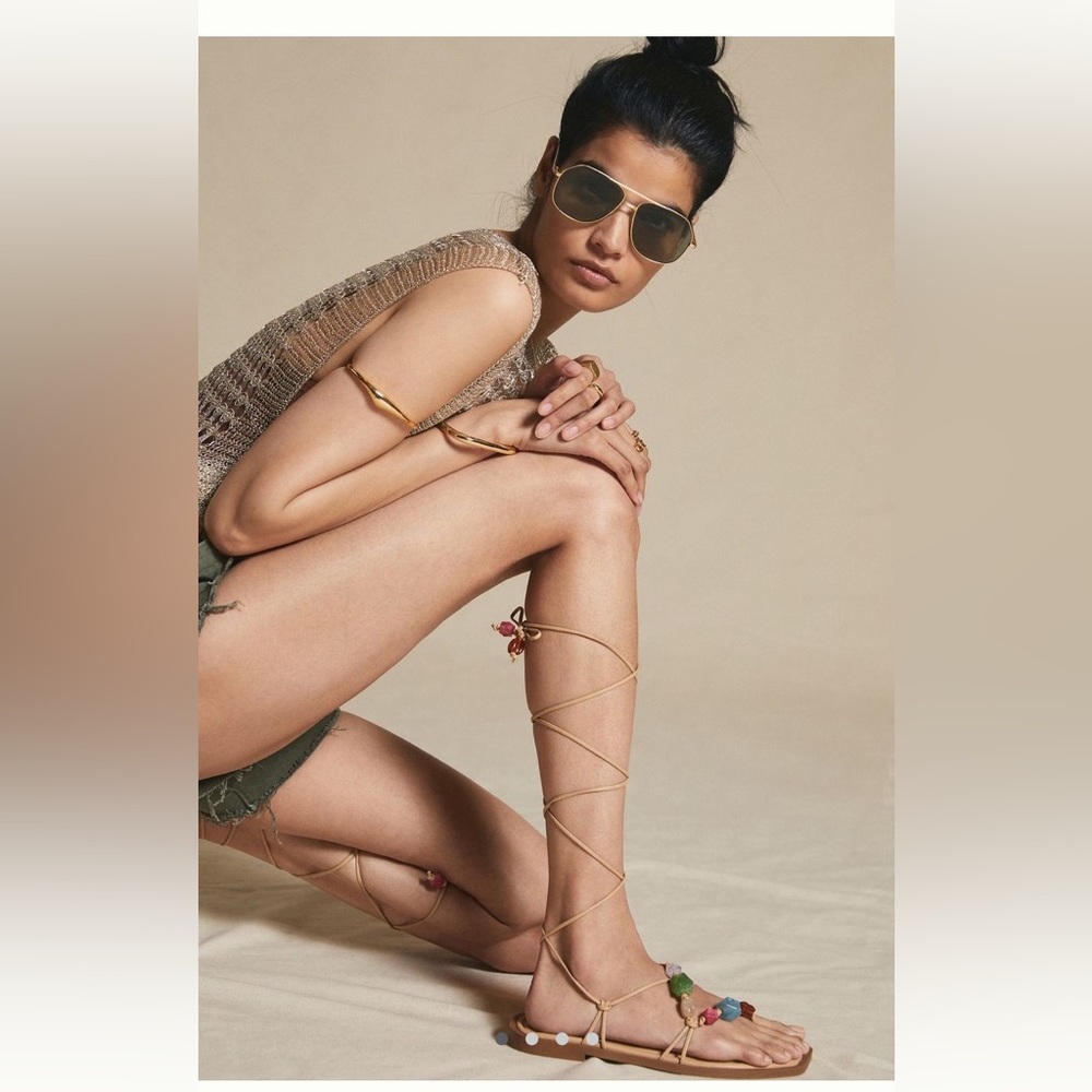 Schutz Gem Tie-Up Sandals